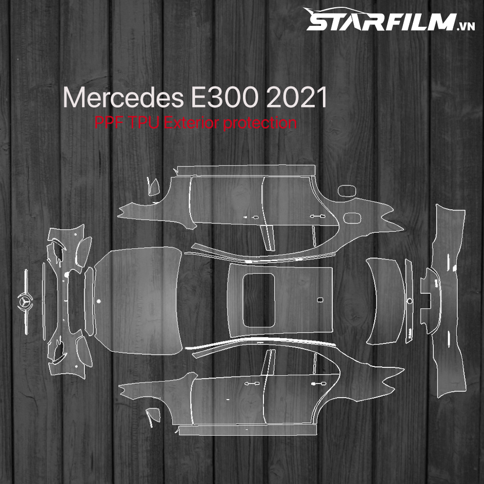 Mercedes E300 2021 PPF bảo vệ chống xước full xe STARFILM